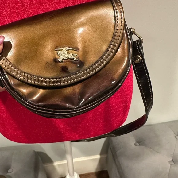 Burberry Black Patent Leather Crossbody Bag - Picture 3 of 7